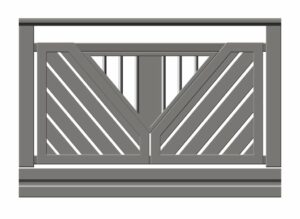 balkon alu classic hahnenkamm rendering