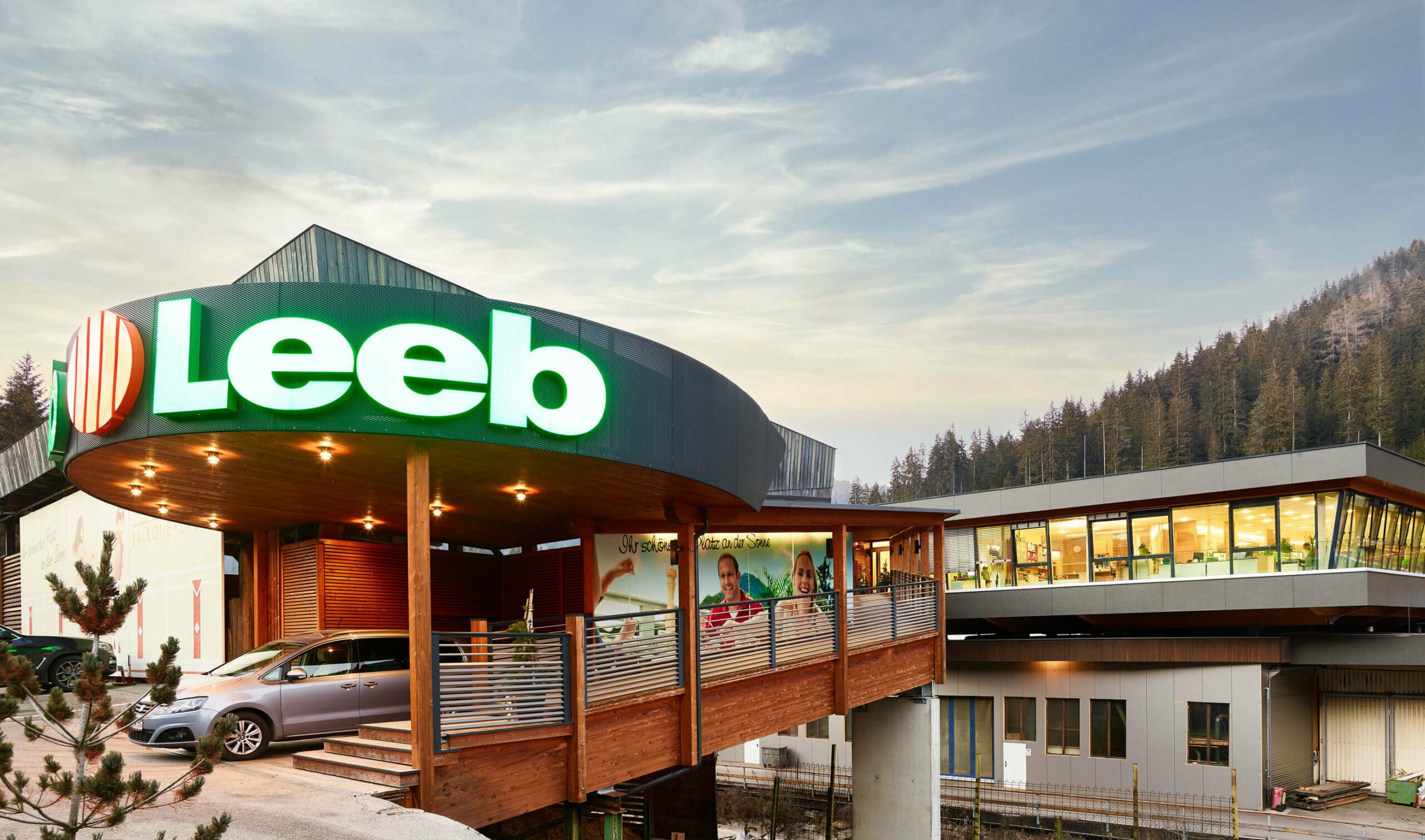 Sedež podjetja Leeb Balkone GmbH v Gnesau