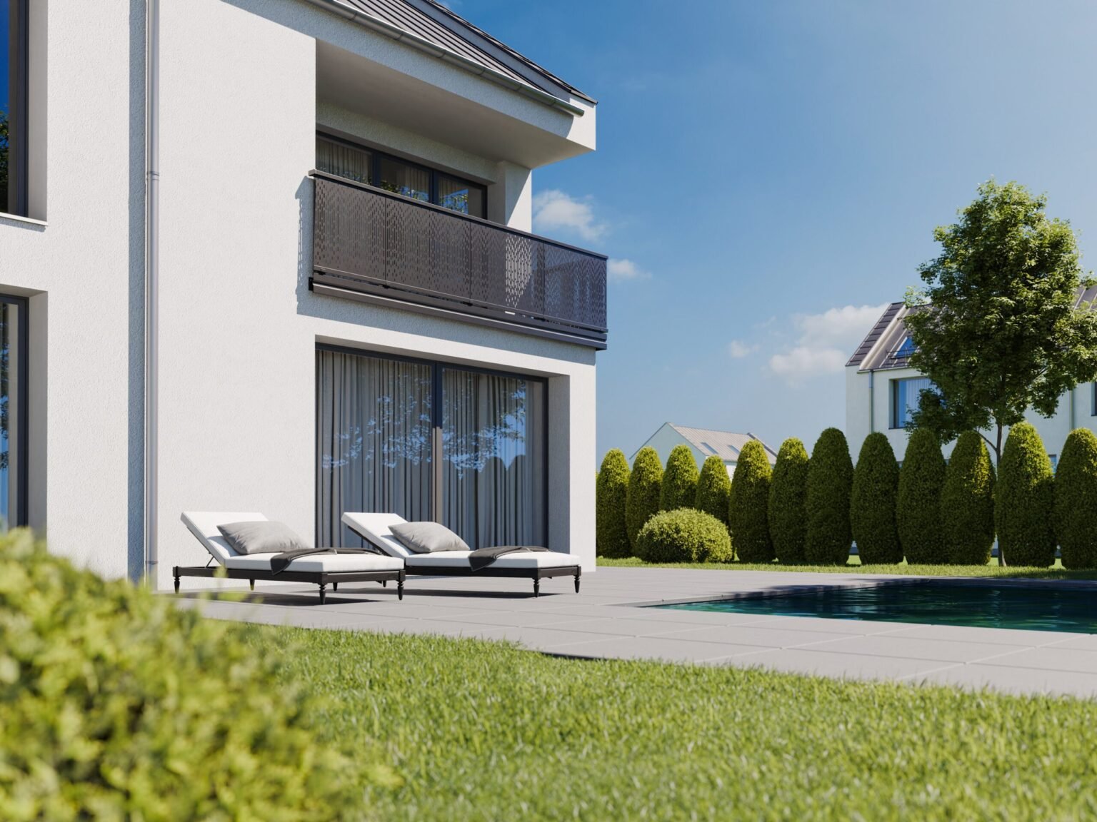 yaku alu lochblech balkon perforierung vertical gradient haus mit terrasse
